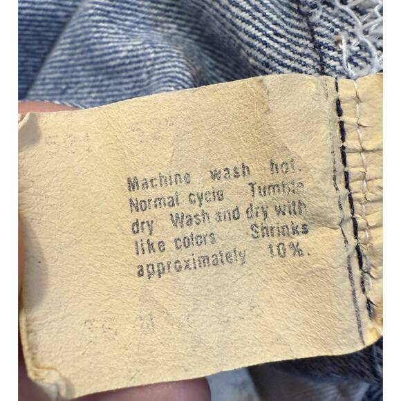 Vintage Levi’s 501 Jeans 1980s Selvedge Red Tag Blank USA W34 L36 -Actual 32/32 - Picture 11 of 16